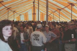 Inside the main tent