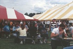 Outside the main tent