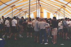 Inside the main tent