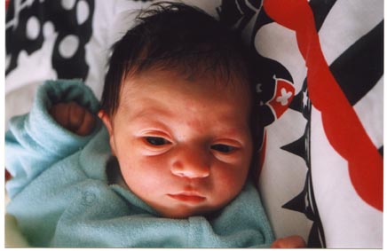 Ann Havener at 2 days old