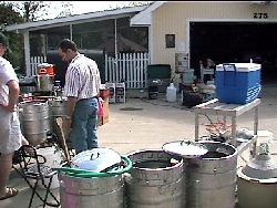 Set up those cooler  mash/lauter tuns