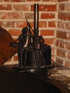 Mash tun model in the museum
