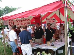 Crispy and Mark O. sign people up for AHA membership at Michigan Beer Festival - Aug 02